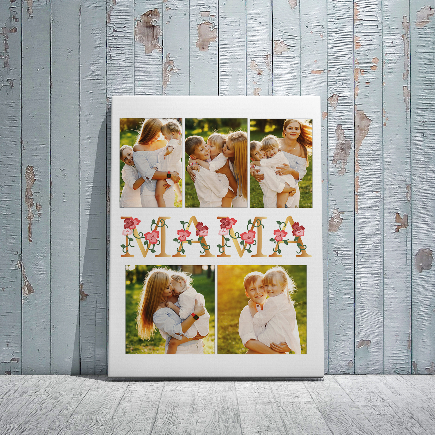 Tablou canvas personalizat cu 5 poze – MAMA Tablou canvas personalizat cu 5 poze – MAMA