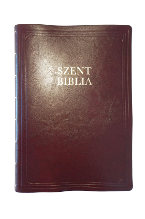 Bőr Biblia - Extra nagy - Bordó-Károli Gáspár fordítása- Biblia in limba maghiara, foarte mare, piele, bordo, aurita [093 PF]