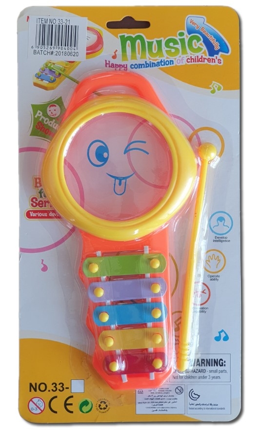 Instrument muzical - Xilofon, portocaliu (Jucarii pentru copii 3+) Instrument muzical - Xilofon, portocaliu (Jucarii pentru copii 3+)