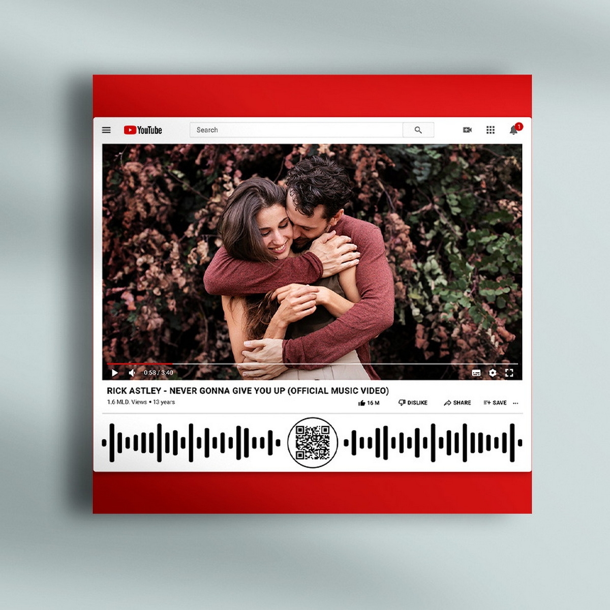 Tablou canvas personalizat cu poză – Melodie cu cod QR Tablou canvas personalizat cu poză – Melodie cu cod QR