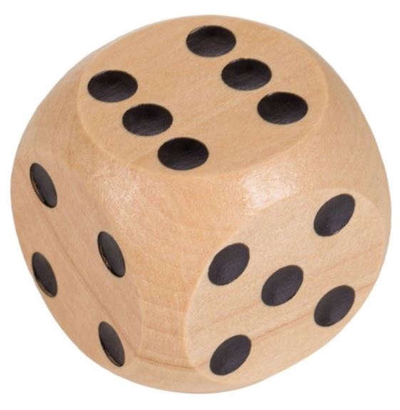 Zar din lemn, natur, 4cm Zar din lemn, natur, 4cm