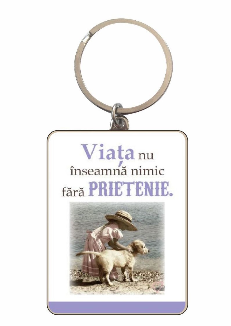 Breloc - Viata nu inseamna nimic fara prietenie Breloc - Viata nu inseamna nimic fara prietenie