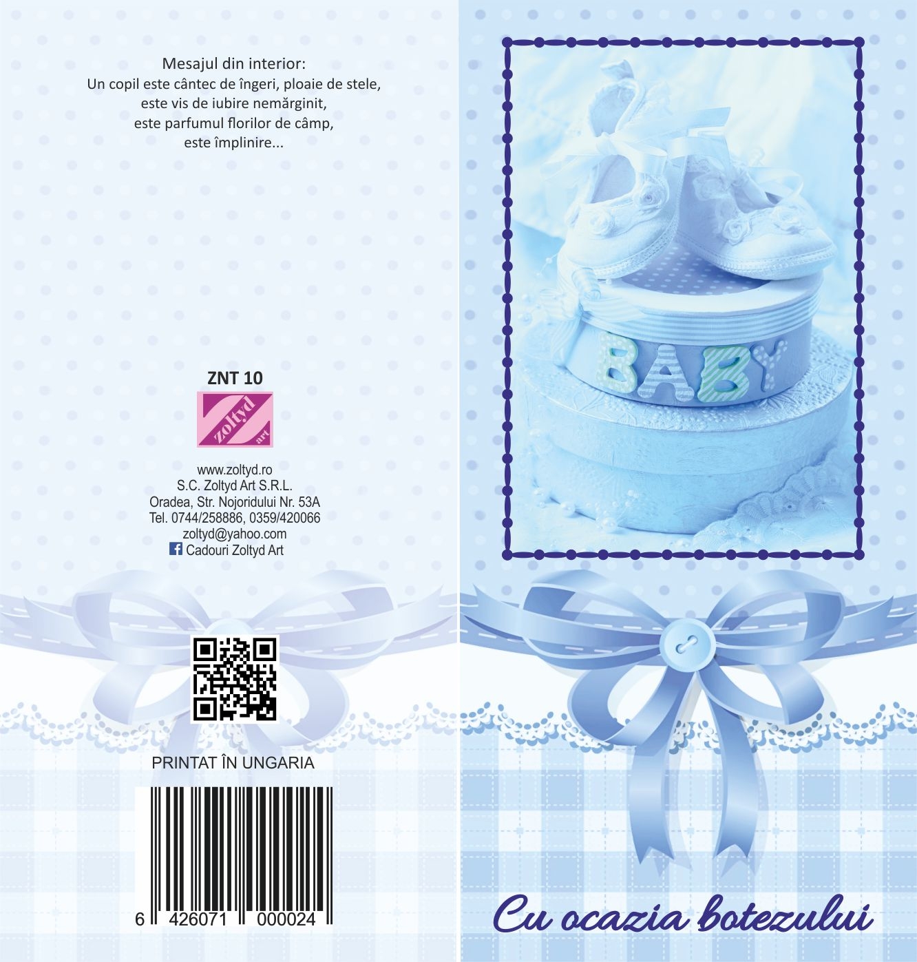 Felicitare - Cu ocazia botezului - Un copil este cantec de ingeri Felicitare - Cu ocazia botezului - Un copil este cantec de ingeri