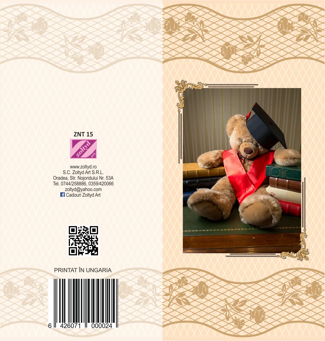 Felicitare - Absolvire, Model cu ursulet Felicitare - Absolvire, Model cu ursulet