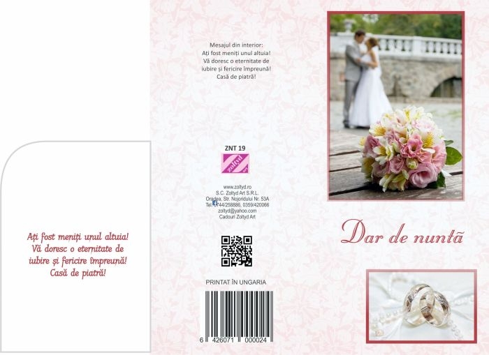 Felicitare - Dar de nunta - Ati fost meniti unul altuia Felicitare - Dar de nunta - Ati fost meniti unul altuia