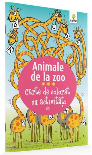 Animale de la Zoo - Carte de colorat cu activitati (3-5 ani) Animale de la Zoo - Carte de colorat cu activitati (3-5 ani)