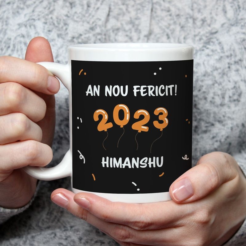 Cană personalizată cu nume- Anul Nou Cană personalizată cu nume- Anul Nou
